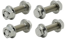 Dsnaduo Stainless Steel Flange Screws Bolts Exhaust One Size Silver