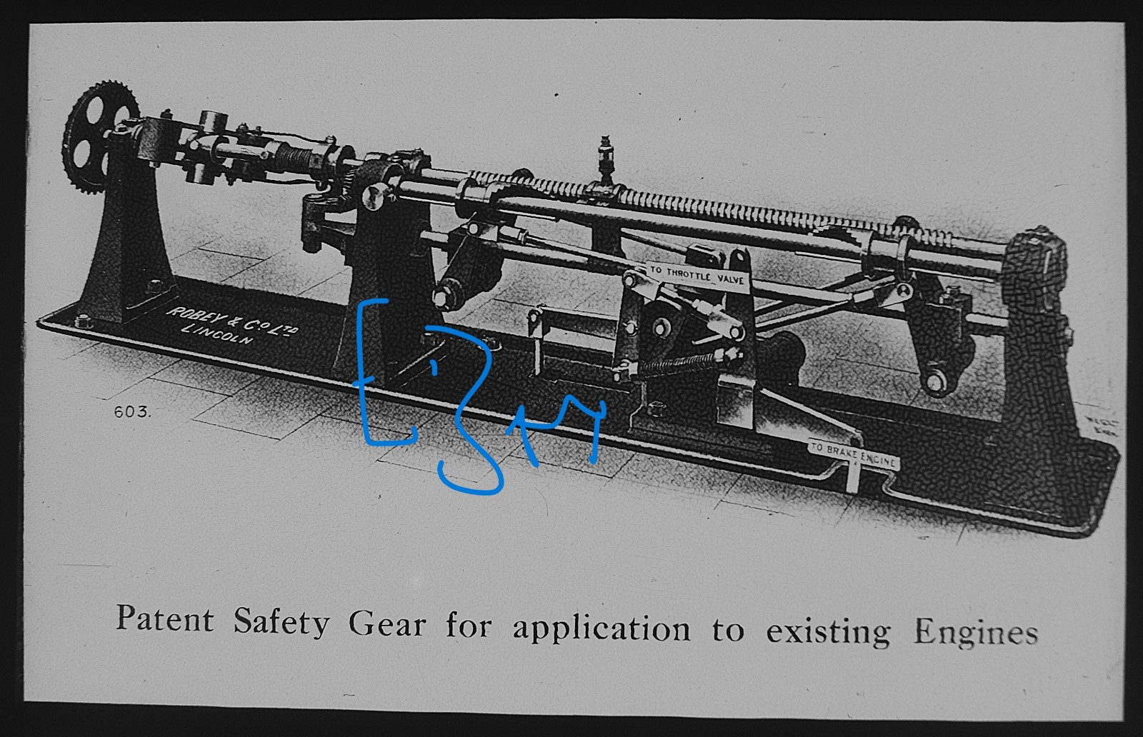 Robley & Co Lincoln Safety Equipment C1920 Magic Lantern Slide Coal Mining
