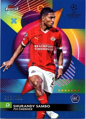 2023-24 Finest UEFA Club Competitions #89 Shurandy Sambo Blue Refractor
