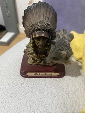 Louis Dionne Native American With Wolf Figurine