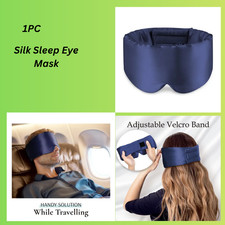 Mulberry Silk Sleep Eye Mask Adjustable Padded Drowsy Dupe Wrap