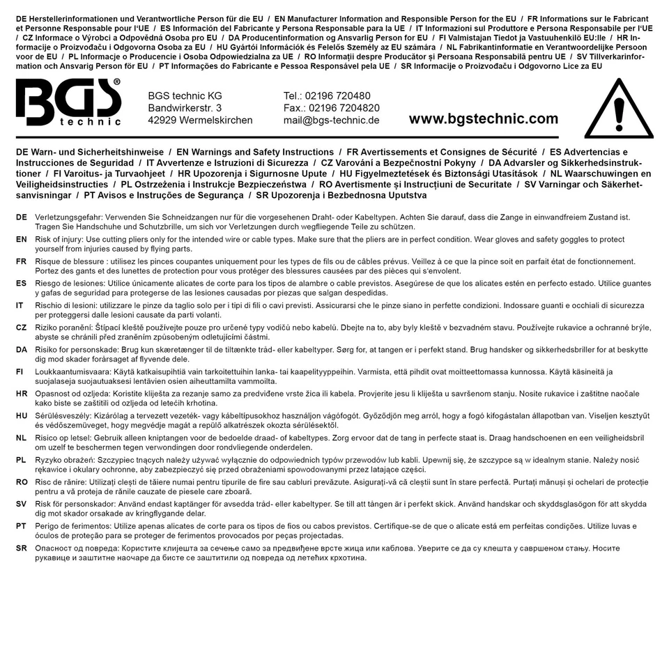 COUPE BOULONS CHAINES BGS PRO LONGUEUR 300 mm - MACHOIRES CV TREMPEES - Photo 4/4