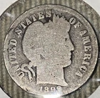1899 90% Silver Barber Dime Coin