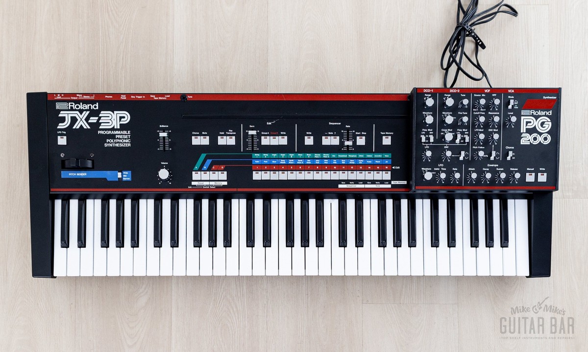 1983 Roland JX-3P Vintage Analog Synthesizer & PG-200 Controller w