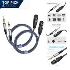 2 Pack 1/4 TRS to XLR Female Microphone Cable 3Ft Balanced Audio Mixer Speakers