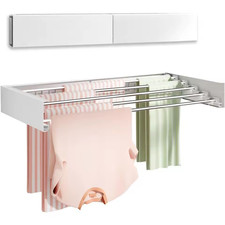 Wall Mounted Clothes Drying Rack Indoor Towel...