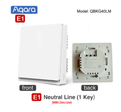 Aqara Smart Wall Switch E1 Version Wireless Switch Zigbee 3.0 With/No Neutral