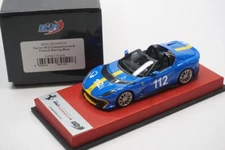 1/43 BBR FERRARI 812 COMPETIZIONE A FRENCH BLUE #112 RED LEATHER BASE L10 N MR