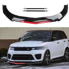 For Range Rover Sport Land Rover Black +Red Front Bumper Lip Splitter Spoiler