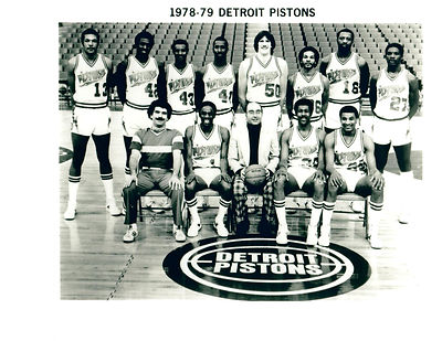 1978 1979 DETROIT PISTONS 8X10 TEAM PHOTO BASKETBALL