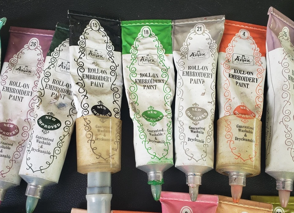 De colección 52 pinturas ARTEX rollo bordado Fros-Tex decorador Gemtex Xtra Glo Brite Foto 3 de 4