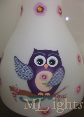 Hängelampe Kinder * EULE / OWL 9 * 1-oder 2-flammig -auch LED- mit/ohne Name