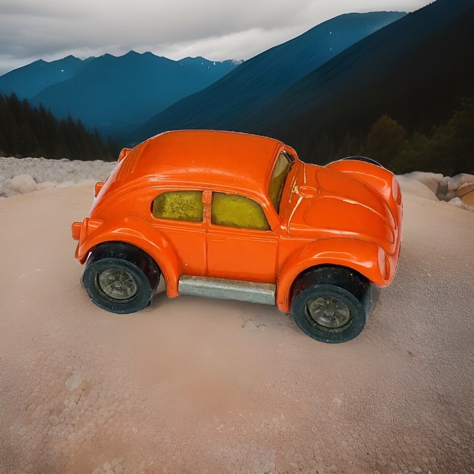TONKA 70s Mini Totes Volkswagen VW Beetle Bug Car Orange USA Made 