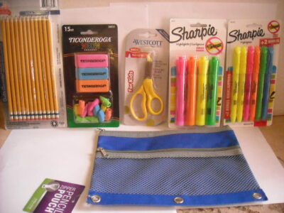 Back To School Supplies Elementary School Glue Sharpies Pencils Scissors MORE!