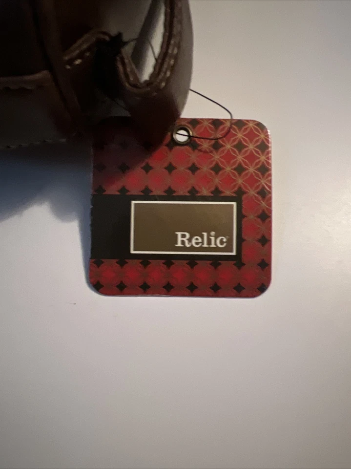 Bolsa genuína relíquia clássica pendurada U com zíper marrom - Imagem 4 de 4