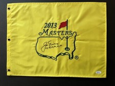 Jack Nicklaus SIGNED MASTER FLAG JSA COA RARE INCRIPTION AUTOGRAPHED PROOF