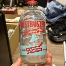 Vintage Rare Rust buster ACL Jar Bottle Radiator Treatment Oil Cannon ChemicalCo