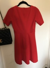 UNIQLO Size XSNew  Women's Orange Short Sleeve Drop Waist Flare Dress