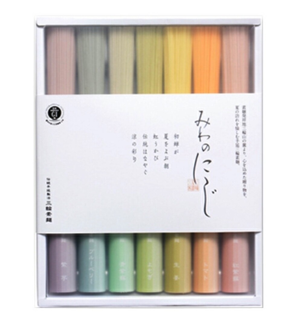 Somen Noodles Japón Gift Miwa Somen Konishi RMW-12 Miwa no Niji 50gx7paquetes