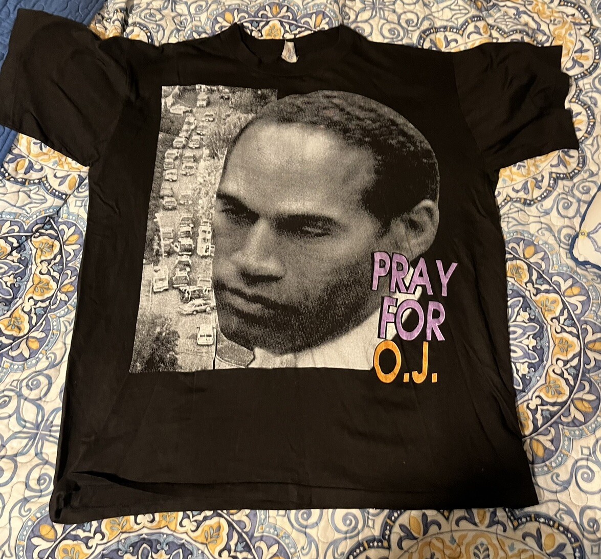Vintage 90s OJ SIMPSON Rap Tee Shirt Rare - Large Single Stitch