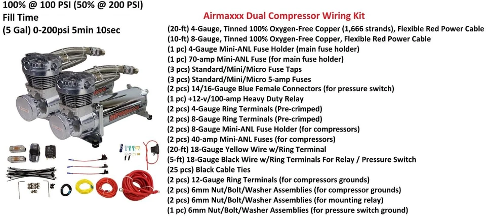 Chrome Manual Air Ride Suspension Kit 3/8" DLOE Valve Bag Bracket For 58-60 Cadi - Изображение 2 из 4