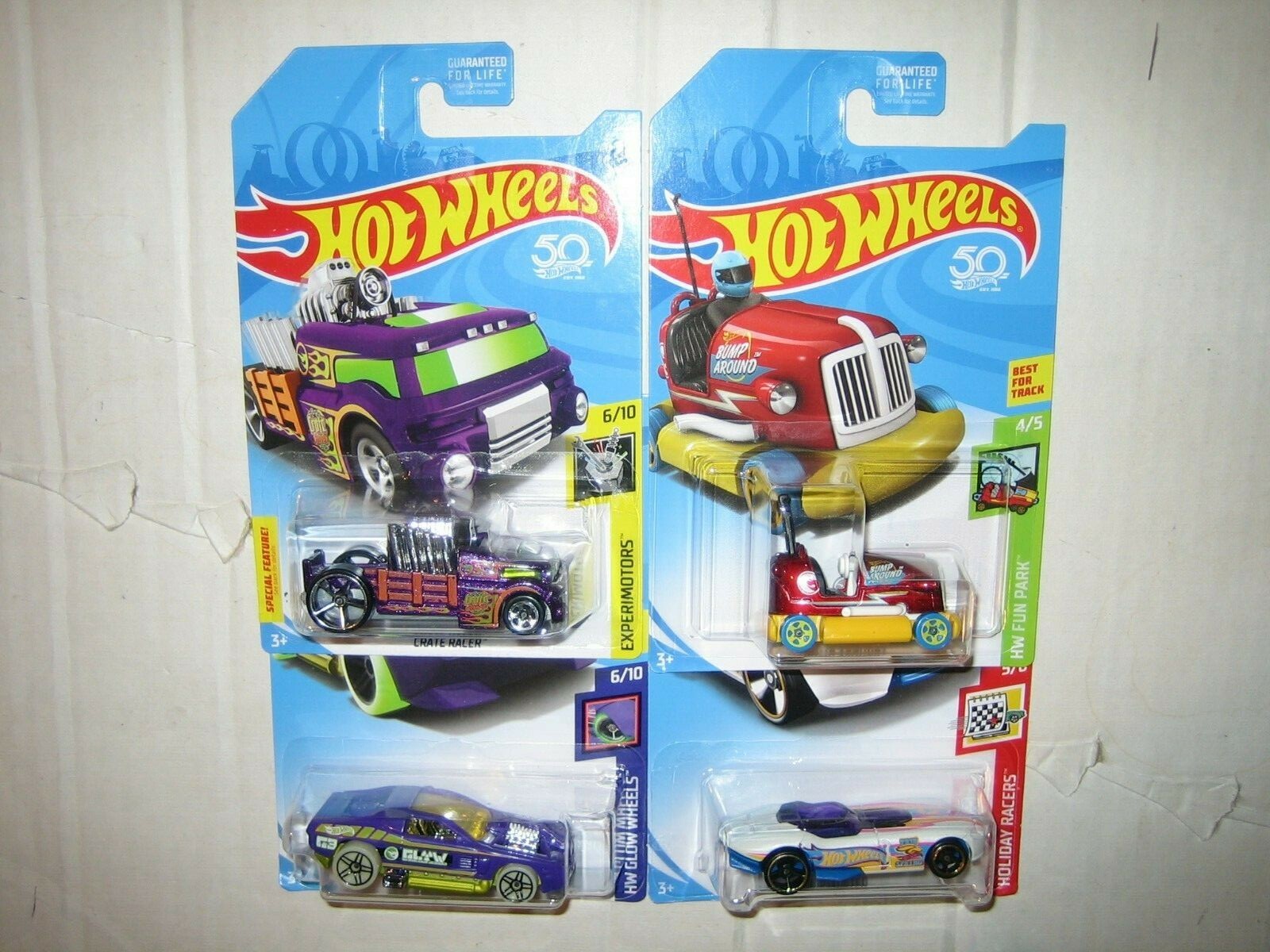 HOT WHEELS 2018 RRROADSTER BUMP AROUND CRATE RACER T HUNT MORE 3.00 EACH CAR/