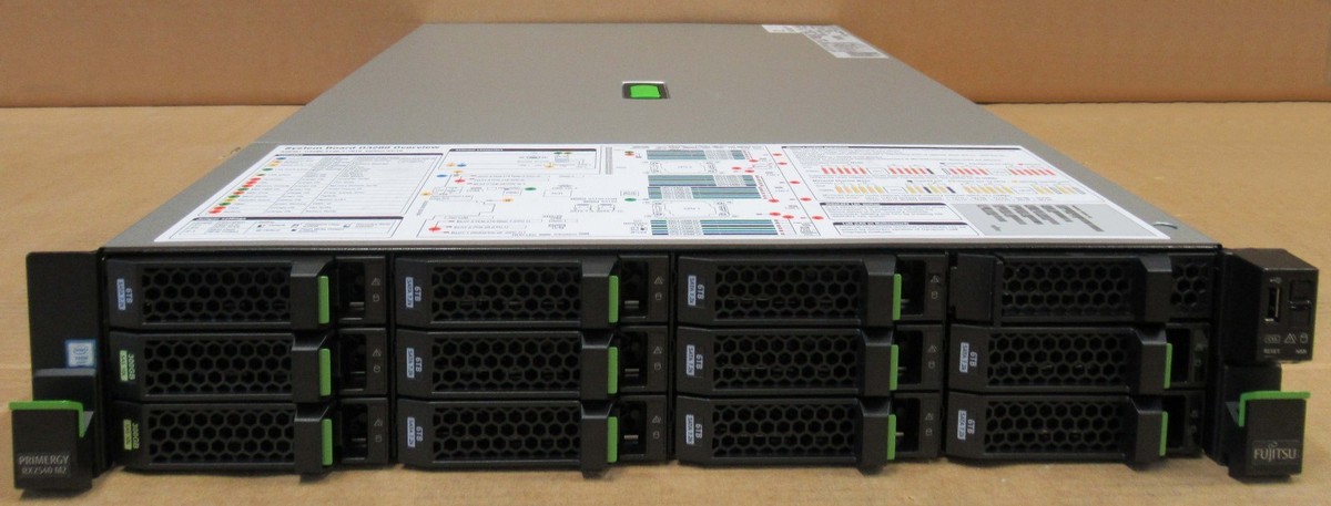 サーバー Fujitsu PRIMERGY RX2540 M2 24GB Xeon E5 Fujitsu Primergy RX2540 M2 Xeon 8-Core Xeon E5-2609v4 1.7GHz 16GB