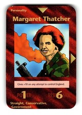 Margaret Thatcher Card Limited INWO Illuminati New World Order Game