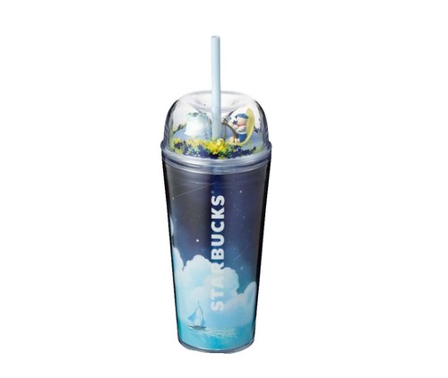 Starbucks SAKURA2025 Stainless Steel Bottle Glitter Night Blue