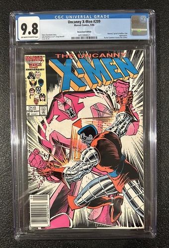 Uncanny X-Men #209 CGC 9.8 pagine da edicola OW/W - custodia nuova