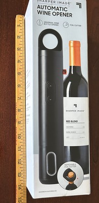 Sharper Image Automatic Universal Wine Bottle Opener With Removable Foil Cutter