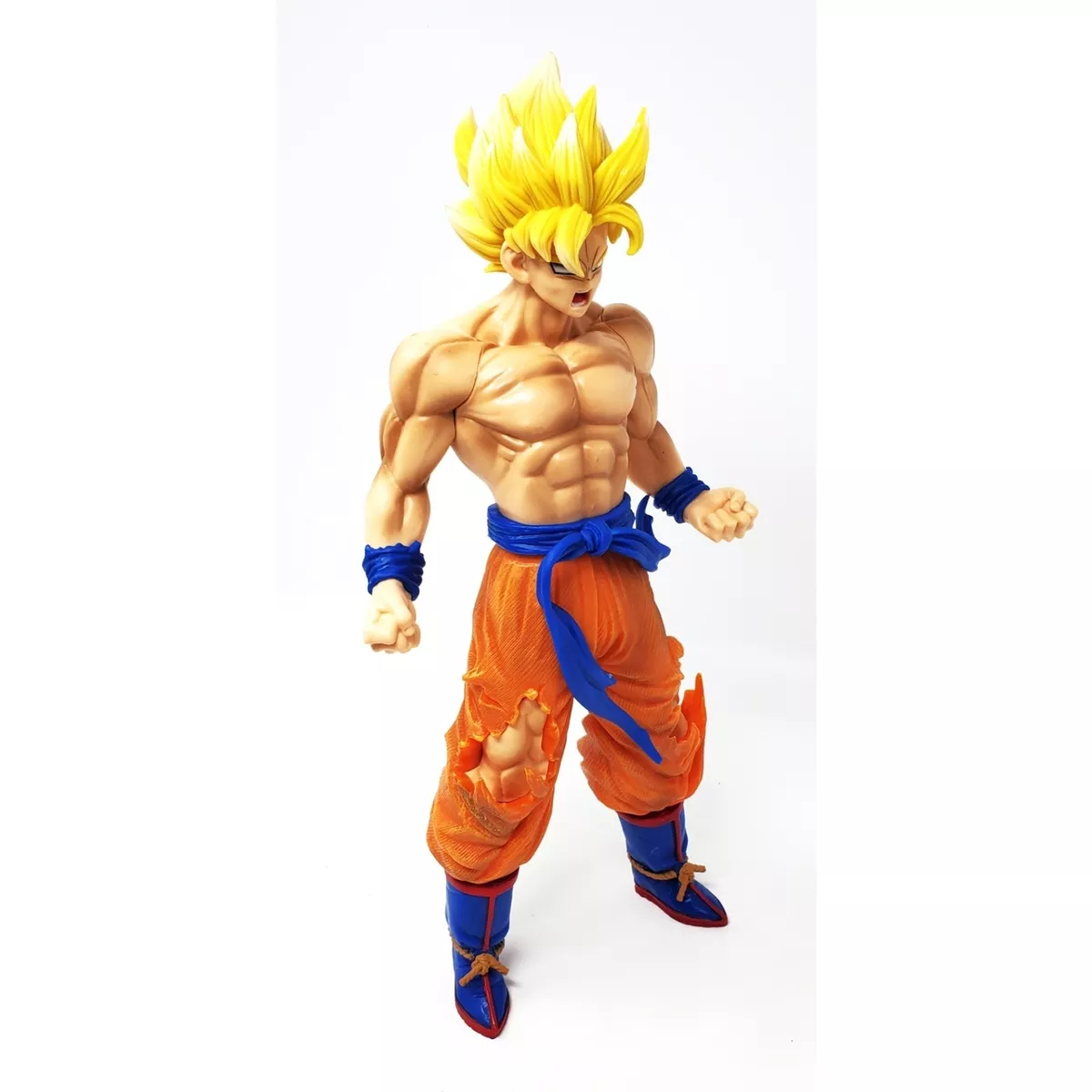 New Dragon Ball Z 13 Tall Figurine Son Goku Super Saiyan Fighting Yellow  Hair