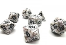 Black Crackle Dice Set RPG D&D