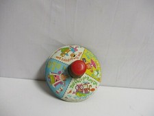 Vintage J. Chein Metal Tin and plastic Spinning Top Story Book Theme works