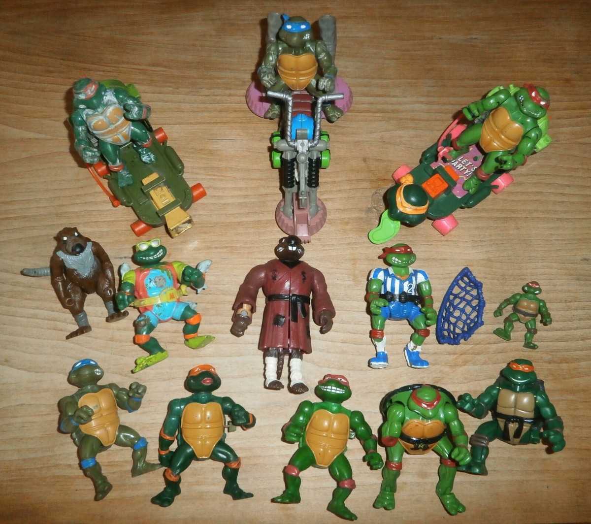 FIGURINE VINTAGE 80'S LES TORTUES NINJA TMNT PLAYMATES TOYS 89 (12x8cm