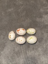 5 Hallow Ceramic Speckled Eggs