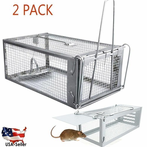 2Pcs Live Humane Cage Trap for Squirrel Chipmunk Rat Mice Rodent Animal Catcher - Picture 3 of 12