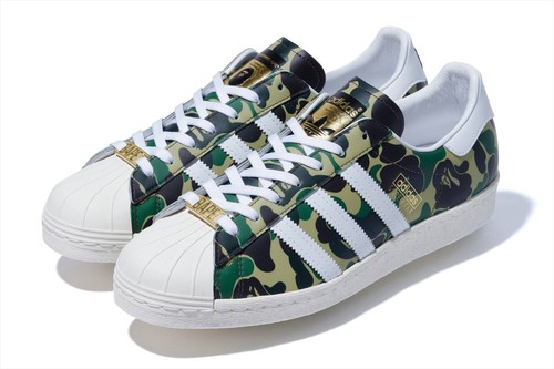 A BATHING APE BAPE ADIDAS SUPERSTAR 80S ABC CAMO GREEN WHITE GOLD GZ8981 US  8 | eBay