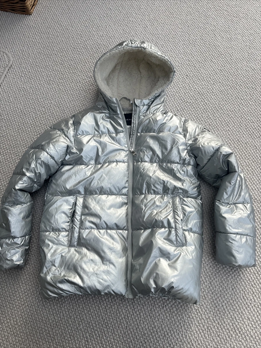 Dkny Girls Silver Coat Aged 14 16 Years eBay