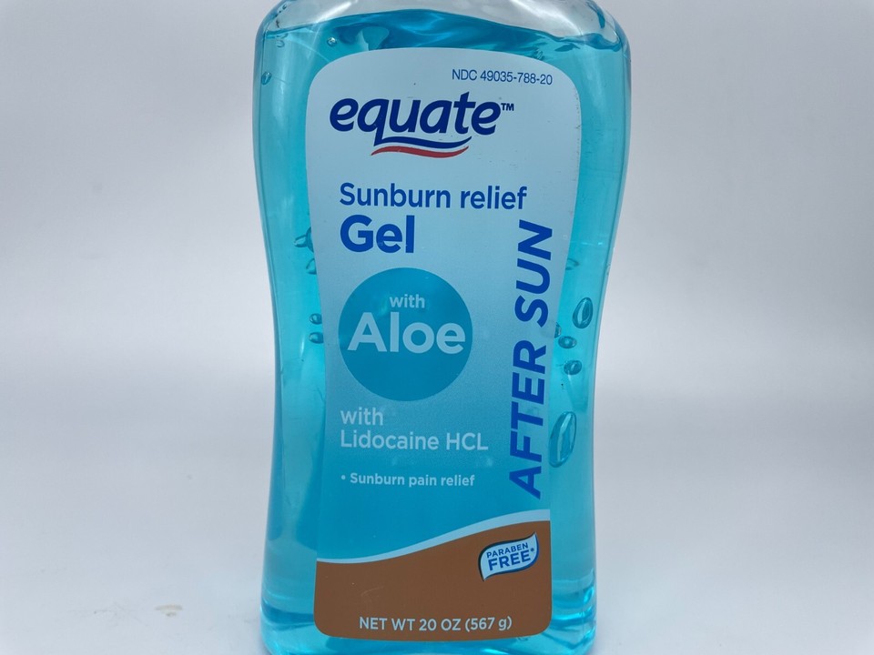 Equate, Sunburn Relief Gel with Aloe, 2 Bottles, 20 oz Each After Sun