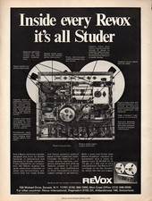 vtg 70s REVOX STUDER MAGAZINE PRINT AD Reel To Reel Tape Recorder A77 Pinup