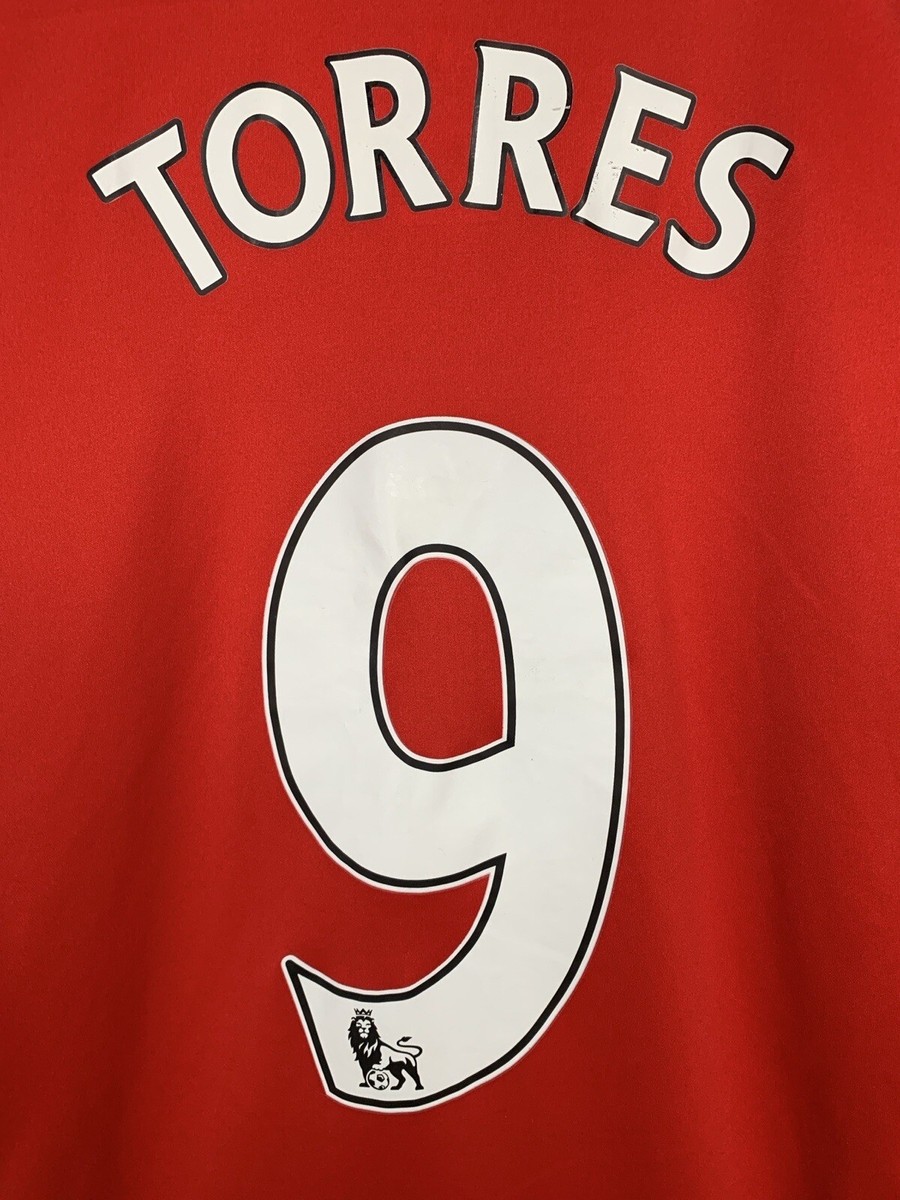 LIVERPOOL 2008 2009 2010 HOME FOOTBALL SHIRT #9 TORRES ADIDAS