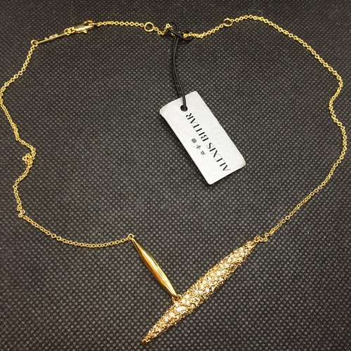 Collar Colgante Barra Cristal Alexis Bittar Tono Dorado 18" - Imagen 1 de 3