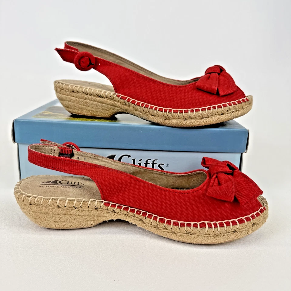 Sandalias para mujer Cliffs by White Mountain rojas cabaña talla 9M nuevas en caja Foto 3 de 4