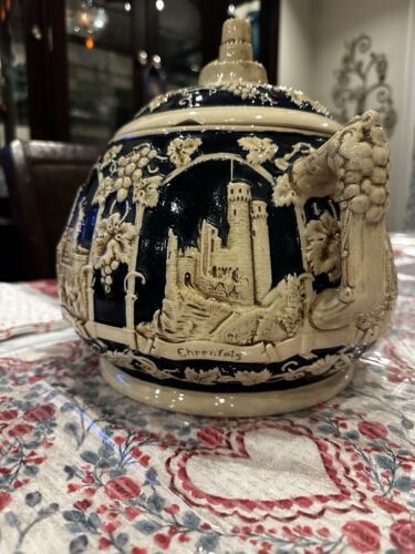Vintage Wick Werk German Castles Stone Ware (1921-1950) 6L Punch Bowl/Tureen. - Picture 2 of 11