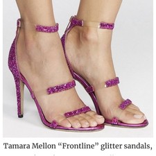 Sandales Talons Hauts Tamara Mellon Rose Daim - Taille 10 US, Portées Une Fois