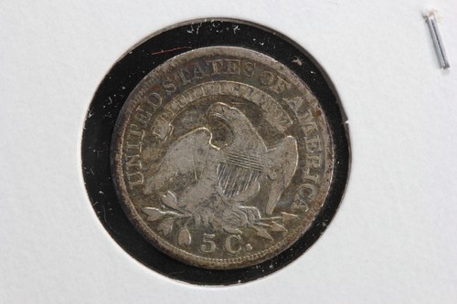 1837 Capped Bust Half Dime Large 5 C Variety 4HPX - Picture 2 of 4