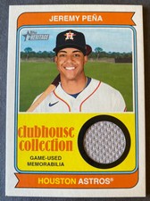 2023 Topps Heritage Baseball Jeremy Pena Clubhouse Collection Jersey CCR-JPA