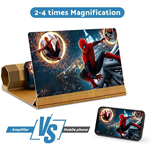 Syscicry 14'' Screen Magnifier for Smartphone, Mobile Phone 3D 14