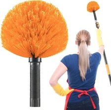 Screw on Cobweb Duster Brush Head | Spider Web Brush for Outdoor and Indoor Web 